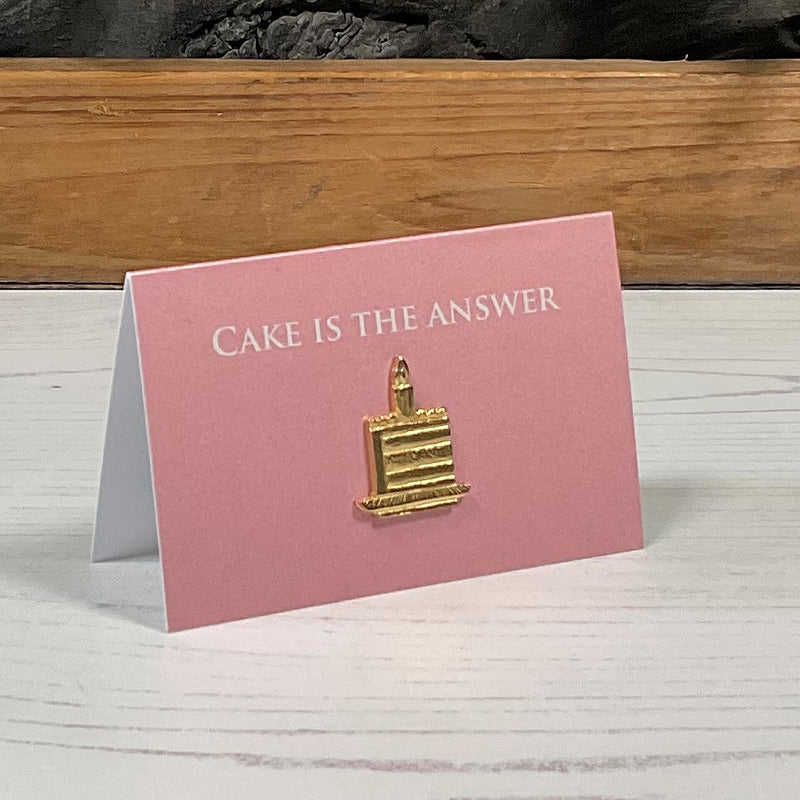Cake is the Answer Carded Charm