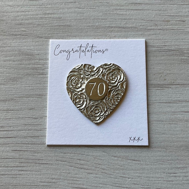 70 Birthday Heart