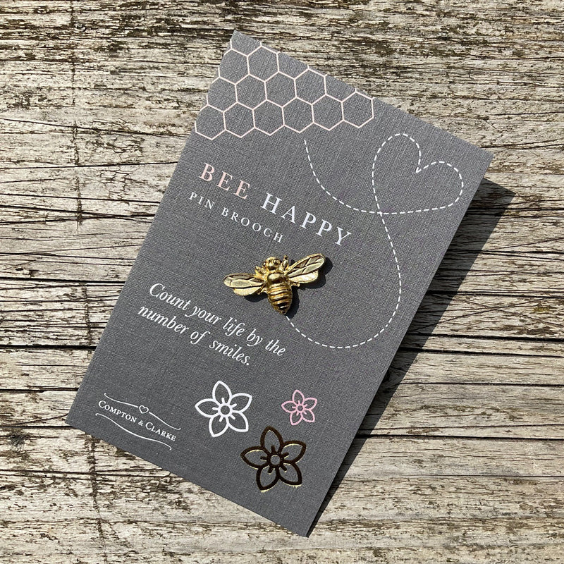 Bee Happy Pin Brooch