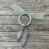 Two Feathers Keyring