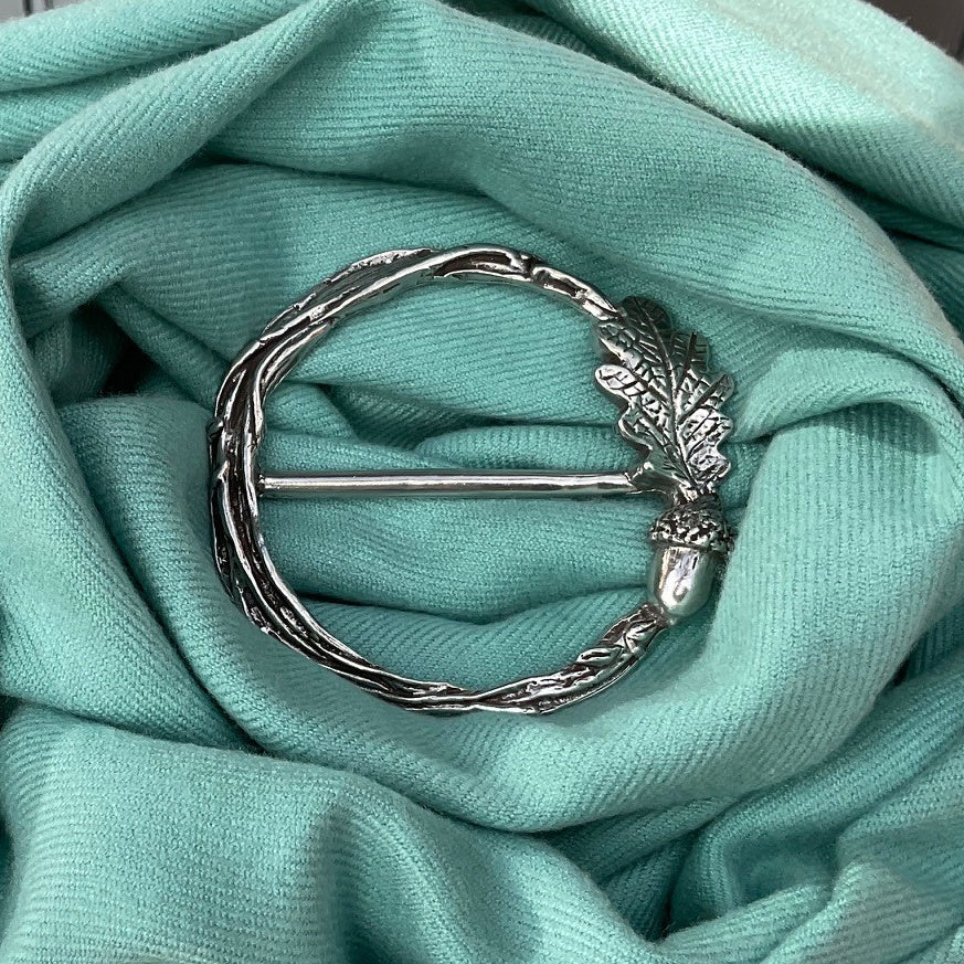 Vintage Acorn Scarf Ring