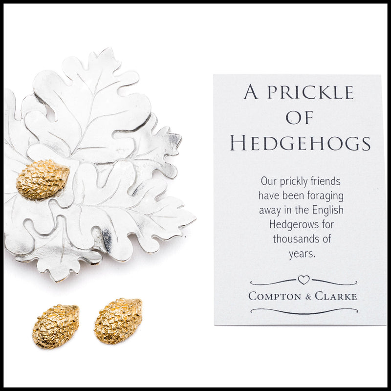 Oak Leaf & Hedgehog Trinket