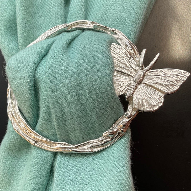 Butterfly scarf ring on sale