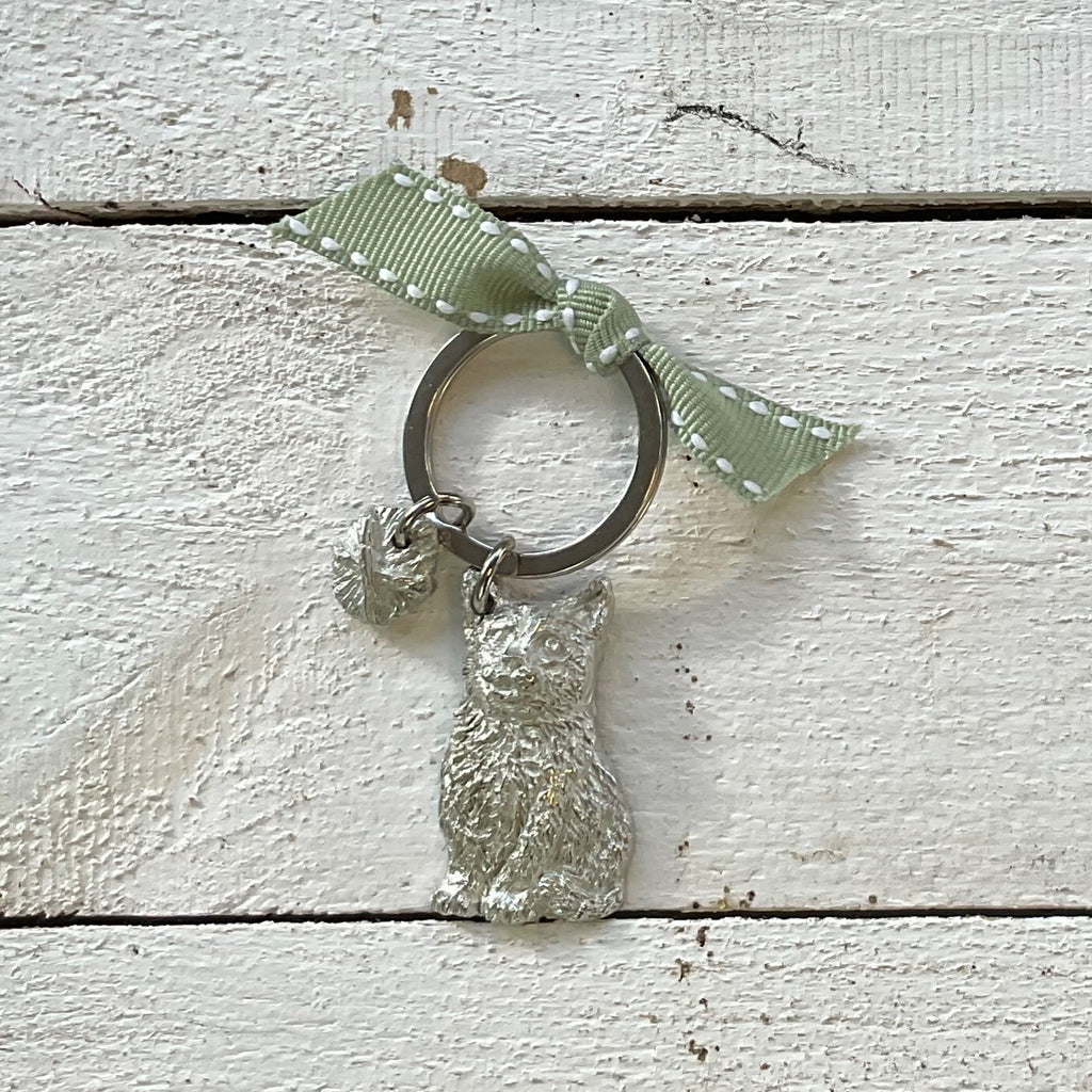 Cat & Wool Keyring