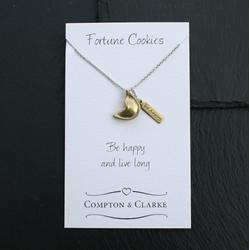 Fortune Cookie Necklace - Be Happy