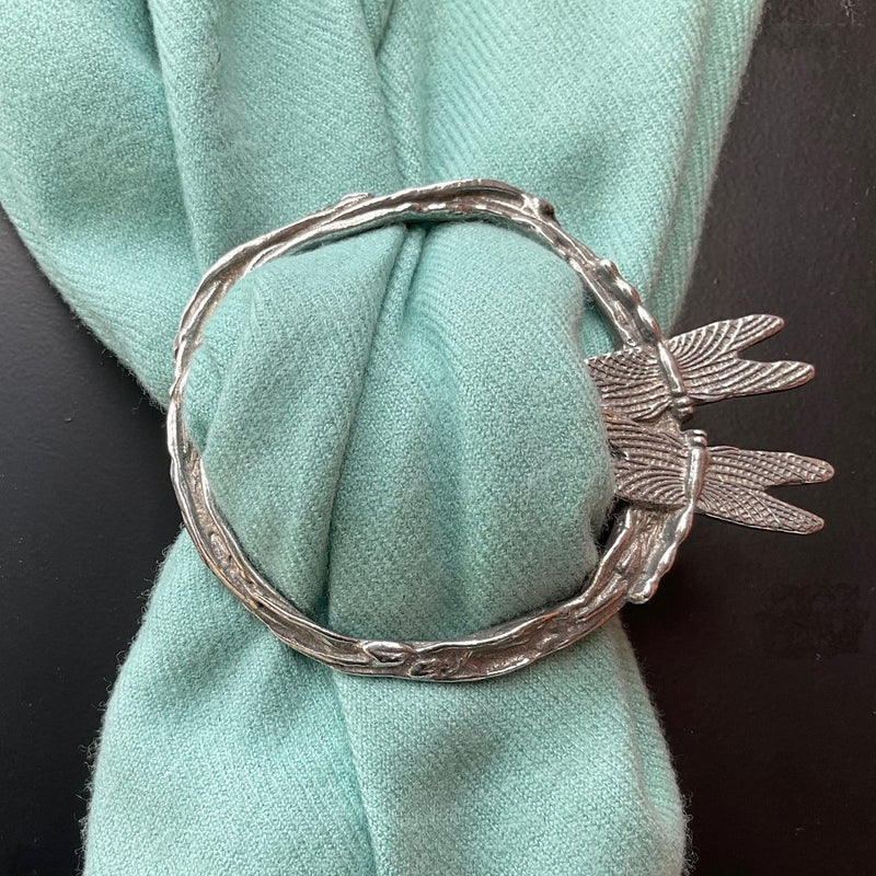 Vintage Dragonfly Scarf Ring